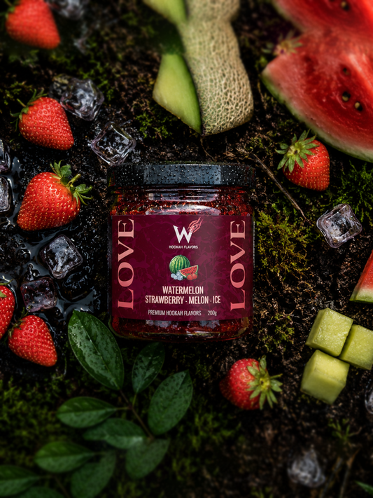 WILD LOVE Premium Bitkisel Nargile Melası 200g - Karpuz, Çilek, Kavun, Buz