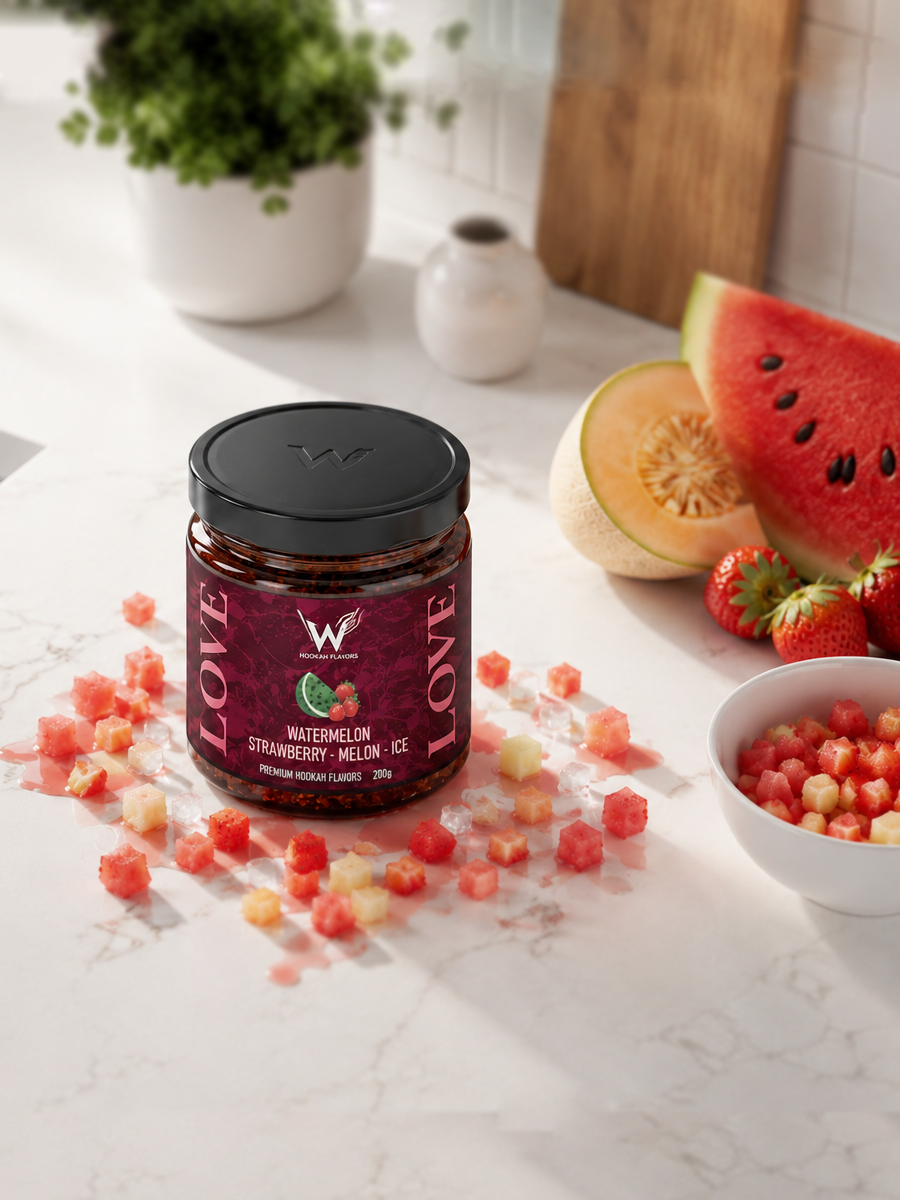 WILD LOVE Premium Bitkisel Nargile Melası 200g - Karpuz, Çilek, Kavun, Buz